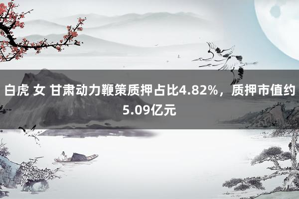 白虎 女 甘肃动力鞭策质押占比4.82%,质押市值约5.09亿元