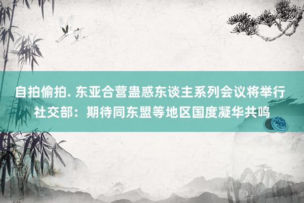 自拍偷拍. 东亚合营蛊惑东谈主系列会议将举行 社交部:期待同东盟等地区国度凝华共鸣