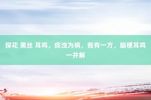 探花 黑丝 耳鸣,痰浊为祸,我有一方,脑梗耳鸣一并解