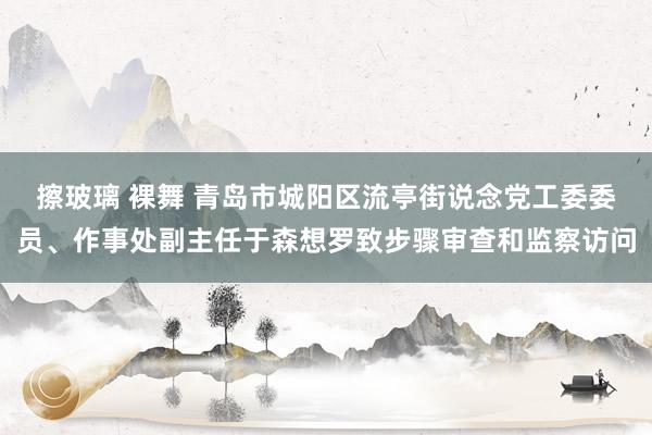 擦玻璃 裸舞 青岛市城阳区流亭街说念党工委委员、作事处副主任于森想罗致步骤审查和监察访问