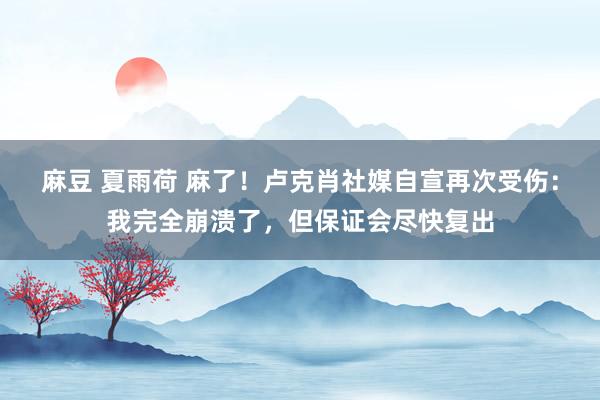 麻豆 夏雨荷 麻了！卢克肖社媒自宣再次受伤：我完全崩溃了，但保证会尽快复出