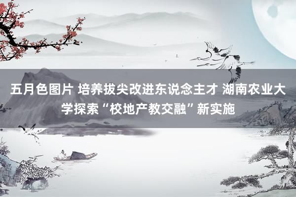 五月色图片 培养拔尖改进东说念主才 湖南农业大学探索“校地产教交融”新实施