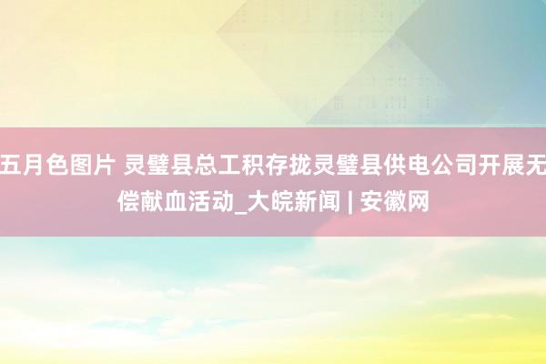 五月色图片 灵璧县总工积存拢灵璧县供电公司开展无偿献血活动_大皖新闻 | 安徽网