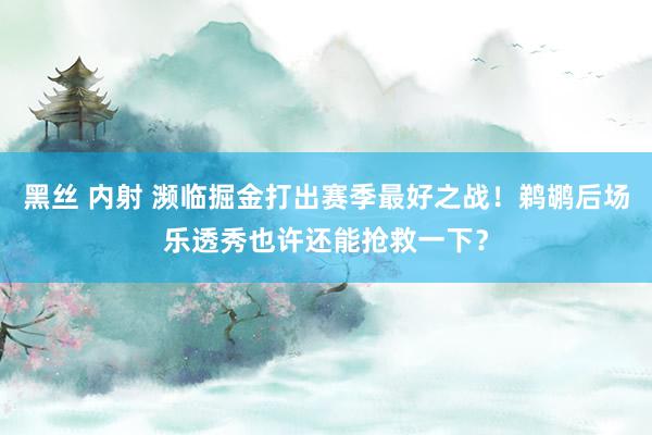 黑丝 内射 濒临掘金打出赛季最好之战！鹈鹕后场乐透秀也许还能抢救一下？