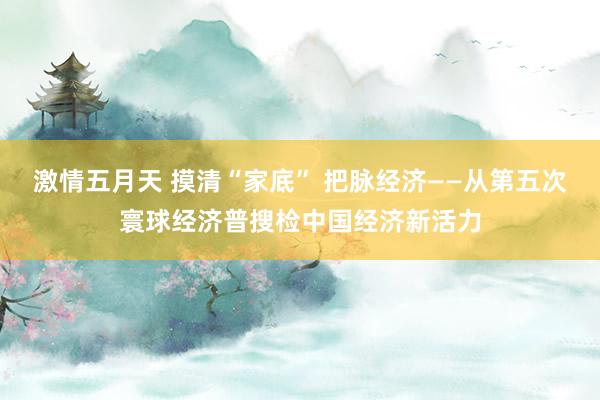 激情五月天 摸清“家底” 把脉经济——从第五次寰球经济普搜检中国经济新活力