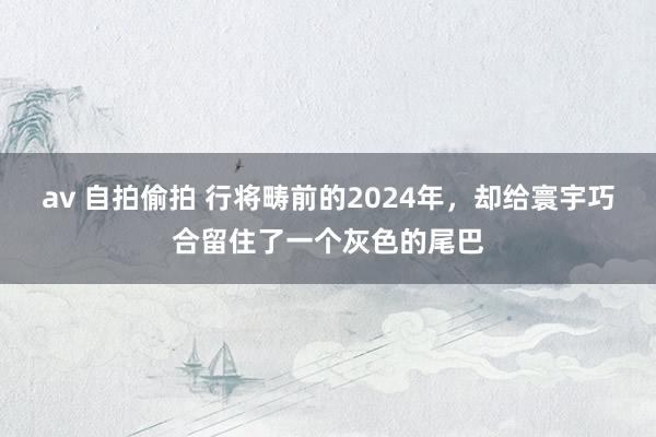 av 自拍偷拍 行将畴前的2024年，却给寰宇巧合留住了一个灰色的尾巴