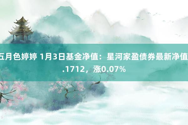 五月色婷婷 1月3日基金净值:星河家盈债券最新净值1.1712,涨0.07%