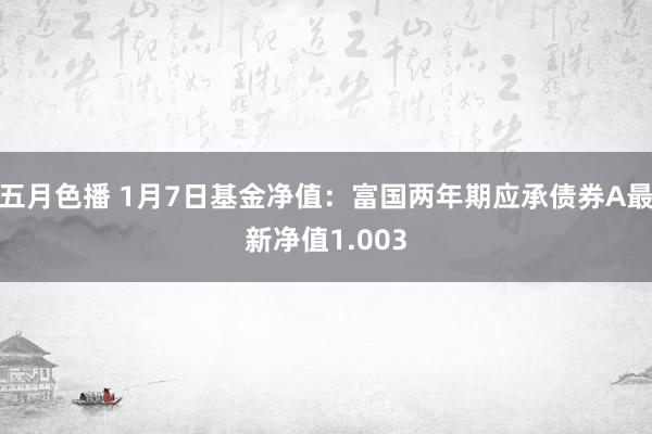 五月色播 1月7日基金净值：富国两年期应承债券A最新净值1.003