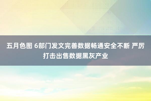 五月色图 6部门发文完善数据畅通安全不断 严厉打击出售数据黑灰产业