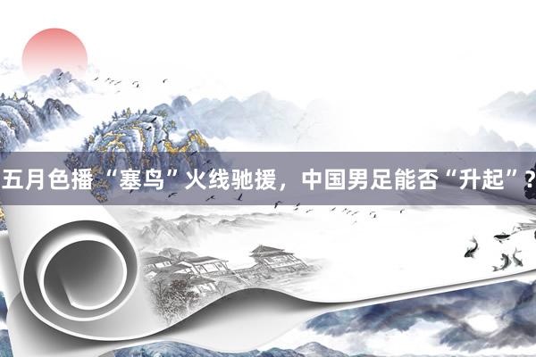 五月色播 “塞鸟”火线驰援，中国男足能否“升起”？