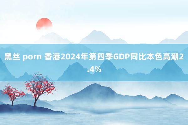 黑丝 porn 香港2024年第四季GDP同比本色高潮2.4%
