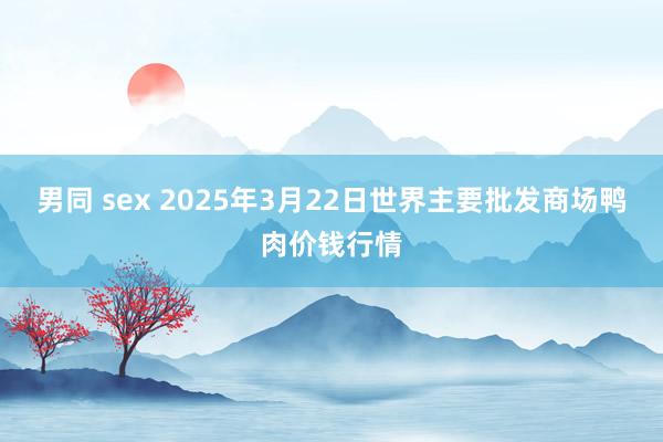 男同 sex 2025年3月22日世界主要批发商场鸭肉价钱行情
