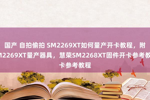 国产 自拍偷拍 SM2269XT如何量产开卡教程，附SM2269XT量产器具，慧荣SM2268XT固件开卡参考教程