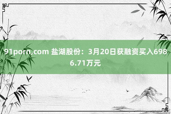 91porn,com 盐湖股份：3月20日获融资买入6986.71万元