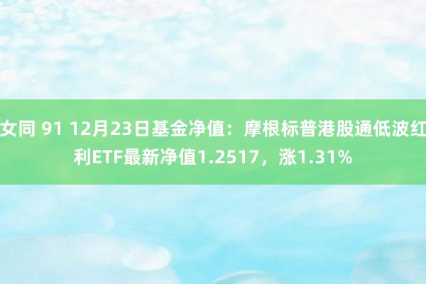 女同 91 12月23日基金净值：摩根标普港股通低波红利ETF最新净值1.2517，涨1.31%