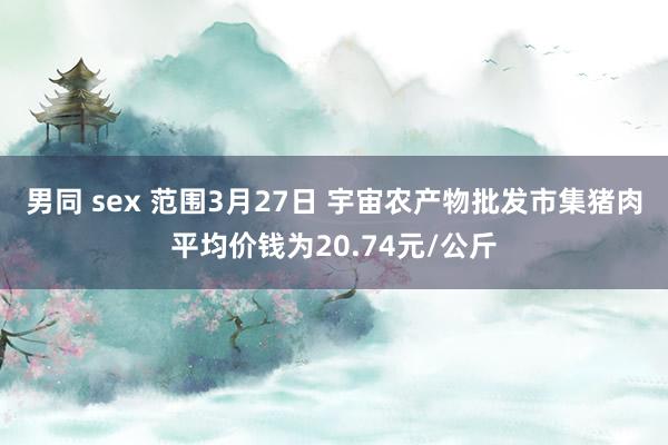 男同 sex 范围3月27日 宇宙农产物批发市集猪肉平均价钱为20.74元/公斤