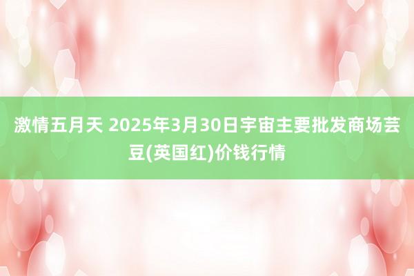 激情五月天 2025年3月30日宇宙主要批发商场芸豆(英国红)价钱行情