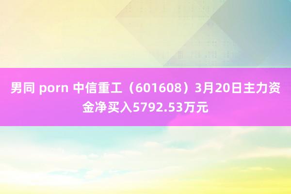 男同 porn 中信重工（601608）3月20日主力资金净买入5792.53万元