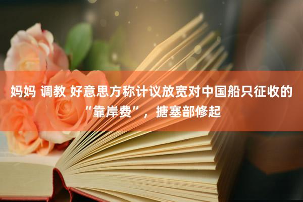 妈妈 调教 好意思方称计议放宽对中国船只征收的“靠岸费”，搪塞部修起