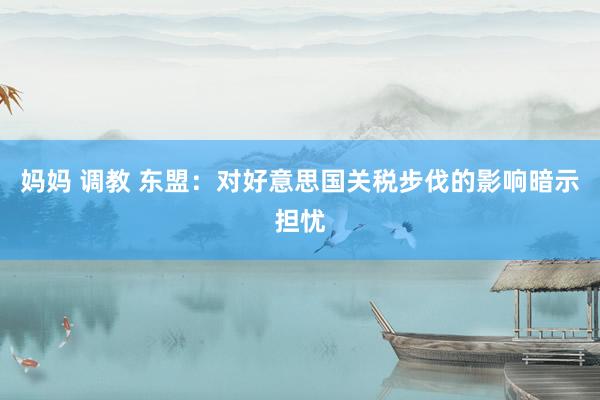 妈妈 调教 东盟：对好意思国关税步伐的影响暗示担忧