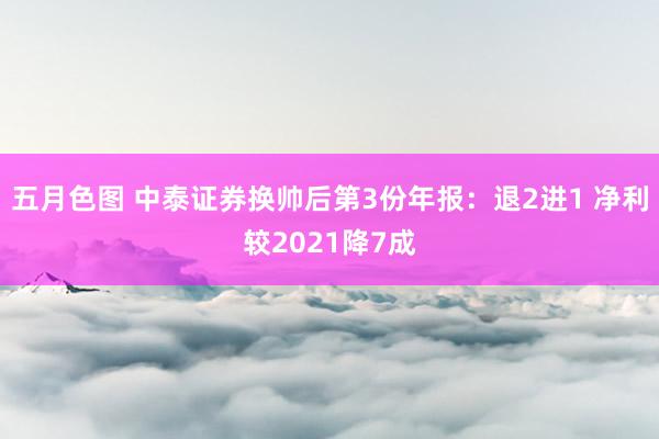 五月色图 中泰证券换帅后第3份年报：退2进1 净利较2021降7成