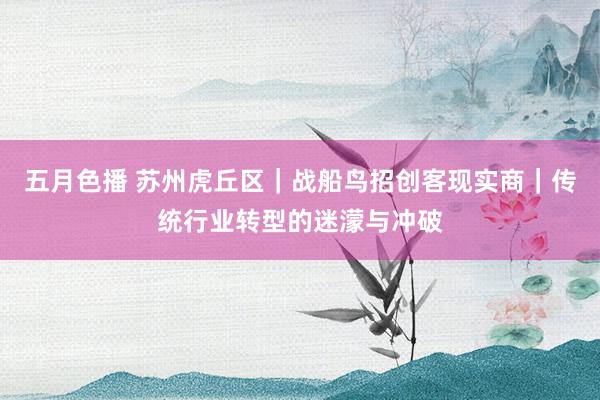 五月色播 苏州虎丘区｜战船鸟招创客现实商｜传统行业转型的迷濛与冲破