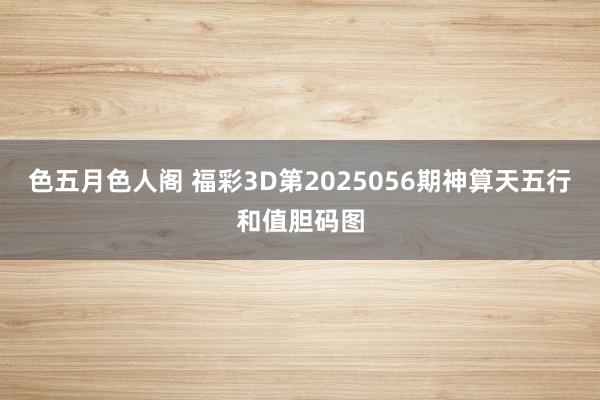 色五月色人阁 福彩3D第2025056期神算天五行和值胆码图